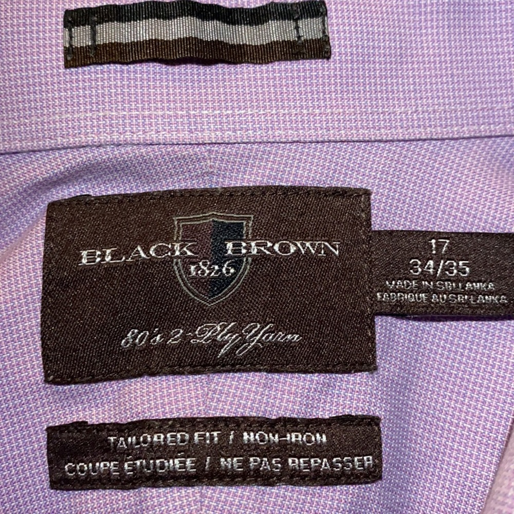 Black / Brown Casual Button Down Shirt